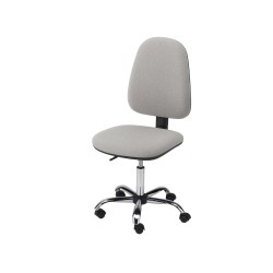 Krzesło obrotowe tapicerowane tkanina szare chrom Axio KTT01-C1 kółka