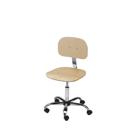 Krzesło obrotowe sklejka wspornik chrom Axio KLM01w-C1 kółka