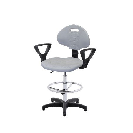Krzesło laboratoryjne z podnóżkiem - KPU01p-A3 Krzesło laboratoryjne z podnóżkiem - KPU01p-A3